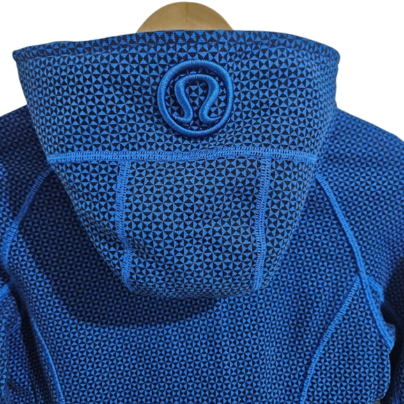 Lululemon Scuba Hoodie Stretch Lined Double Diamond Baroque Blue 2 - Picture 11 of 16